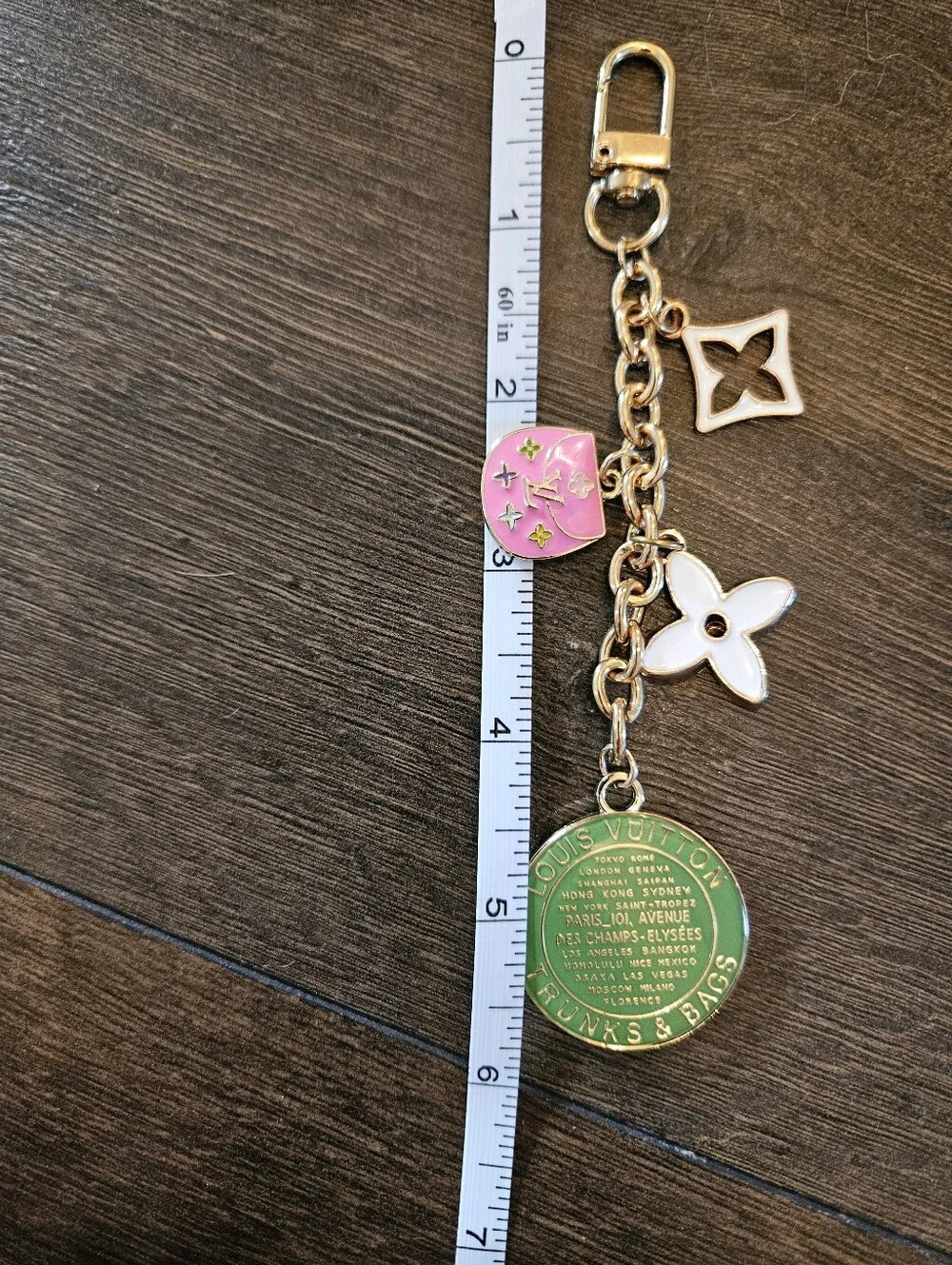 LV Trunks & Bags Medallion + Stamped Purse Charm Reimagined On Handmade Bagcharm